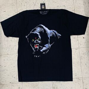 Men's Black Graphic Panther Tee - Unbranded